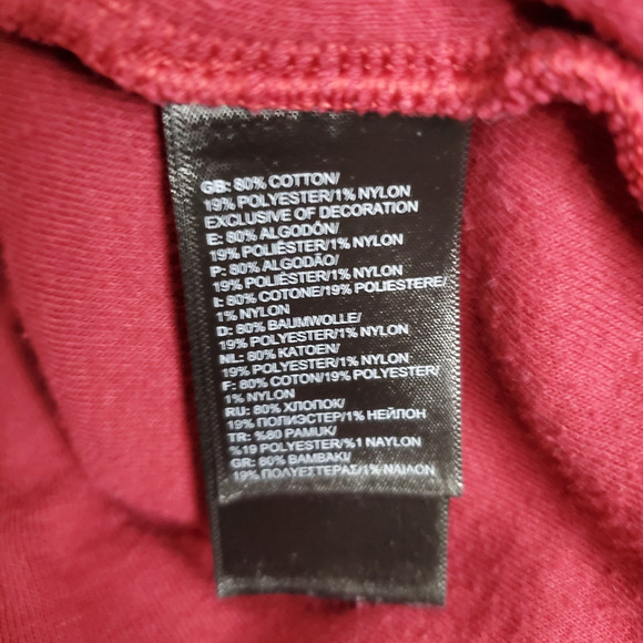 The North Face Med Women Burgundy Front Pocket Logo 1/2 Zip Long Sleeve Hoodie - Picture 9 of 9